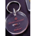 Lucite Circle Key Chain